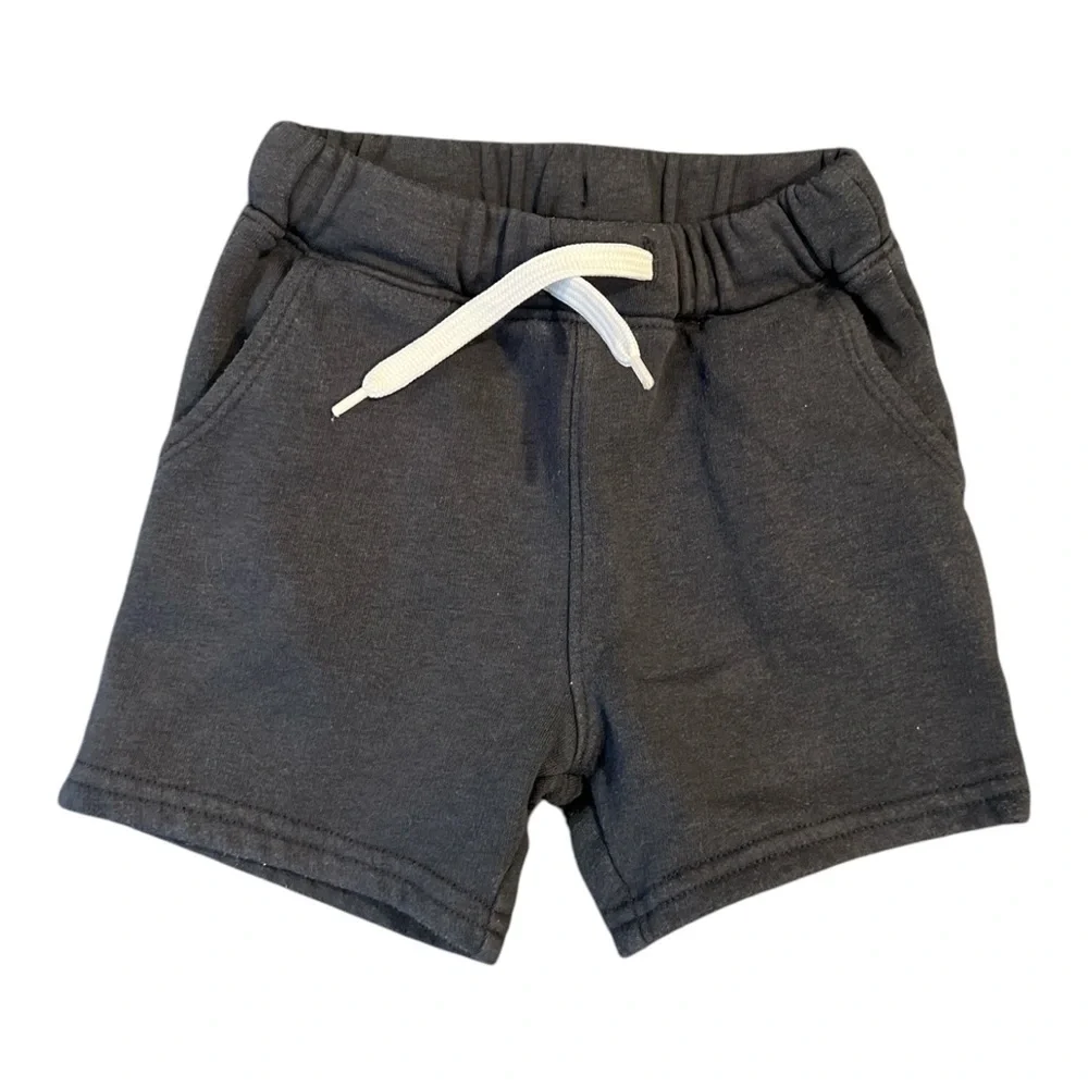 Old Navy Unisex Toddler Zip-Front Gray Hoodie & Short Set, Size 18-24 months‎